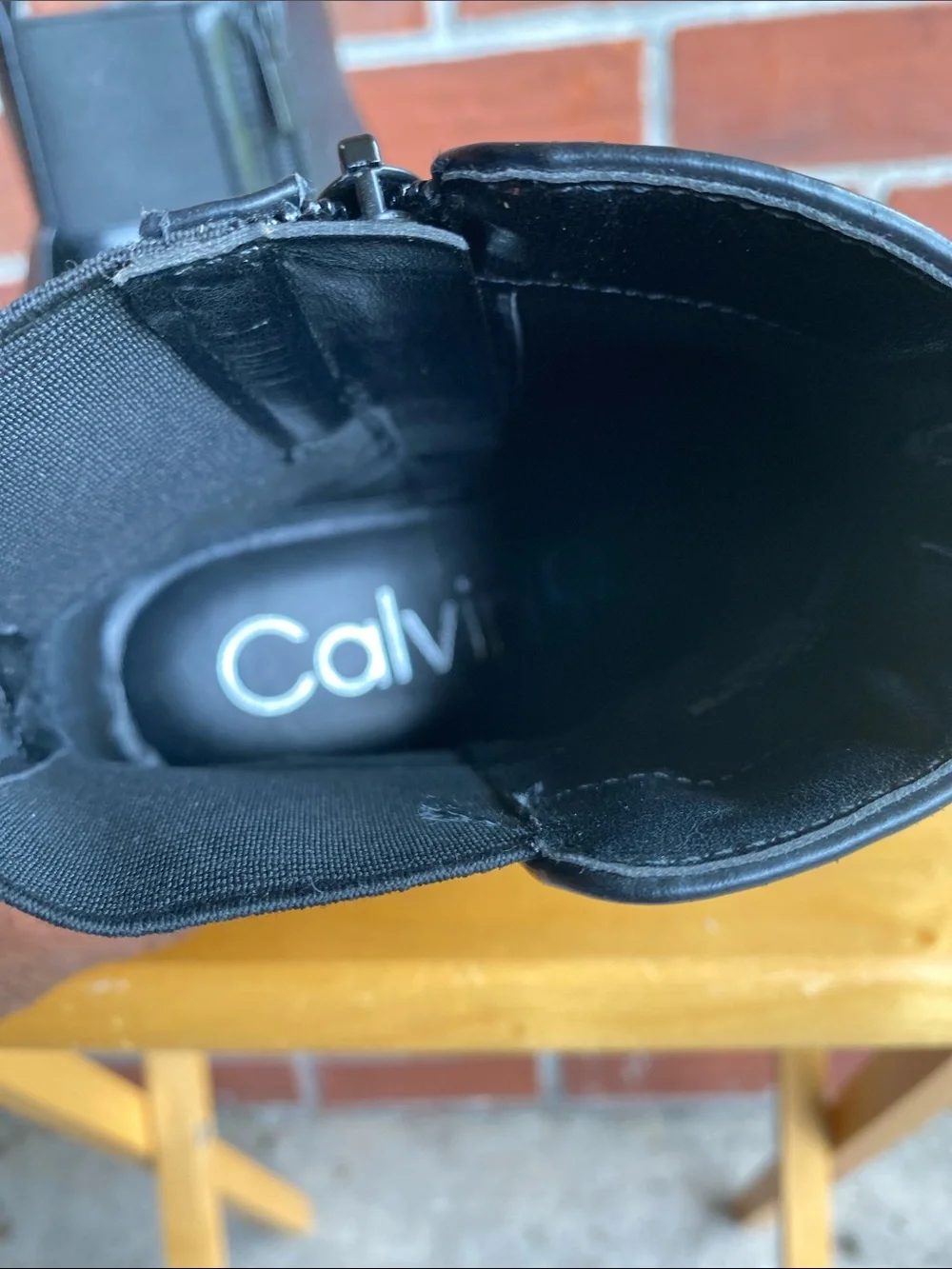 Calvin Klein Black  Ankle Boots with CK Strap Size 9